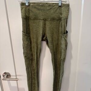Lululemon Olive Green High-Waisted Leggings